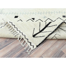 Load image into Gallery viewer, 9&#39;3&quot;x12&#39;6&quot; Ivory, Ben Ourain Moroccan Berber Influence Design, Natural Dyes, Natural Wool, Hand Knotted Oriental Rug FWR497760