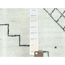 Load image into Gallery viewer, 9&#39;3&quot;x12&#39;6&quot; Ivory, Ben Ourain Moroccan Berber Influence Design, Natural Dyes, Natural Wool, Hand Knotted Oriental Rug FWR497760