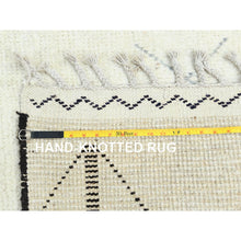 Load image into Gallery viewer, 9&#39;3&quot;x12&#39;6&quot; Ivory, Ben Ourain Moroccan Berber Influence Design, Natural Dyes, Natural Wool, Hand Knotted Oriental Rug FWR497760