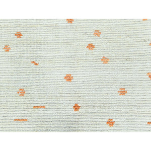 10'x14'4" Pearl Ivory, Ben Ourain Moroccan Berber Influence Design, Tone On Tone, Organic Wool, Hand Knotted, Oriental Rug FWR497766