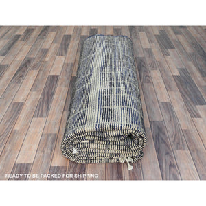 9'x12'5" Denim Blue, Hand Knotted Ben Ourain Moroccan Berber Influence Shilhah Design, Natural Dyes Extra Soft Wool, Oriental Rug FWR497790