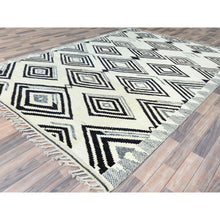 Load image into Gallery viewer, 8&#39;x10&#39;10&quot; Pearl Ivory, Ben Ourain Moroccan Berber Influence Design, Natural Dyes, Soft Wool, Hand Knotted Oriental Rug FWR497820