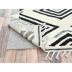 8'x10'10" Pearl Ivory, Ben Ourain Moroccan Berber Influence Design, Natural Dyes, Soft Wool, Hand Knotted Oriental Rug FWR497820