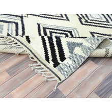 Load image into Gallery viewer, 8&#39;x10&#39;10&quot; Pearl Ivory, Ben Ourain Moroccan Berber Influence Design, Natural Dyes, Soft Wool, Hand Knotted Oriental Rug FWR497820