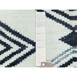 8'x10'10" Pearl Ivory, Ben Ourain Moroccan Berber Influence Design, Natural Dyes, Soft Wool, Hand Knotted Oriental Rug FWR497820