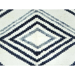 8'x10'10" Pearl Ivory, Ben Ourain Moroccan Berber Influence Design, Natural Dyes, Soft Wool, Hand Knotted Oriental Rug FWR497820