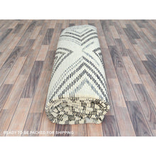 Load image into Gallery viewer, 8&#39;x10&#39;10&quot; Pearl Ivory, Ben Ourain Moroccan Berber Influence Design, Natural Dyes, Soft Wool, Hand Knotted Oriental Rug FWR497820
