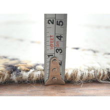 Load image into Gallery viewer, 8&#39;2&quot;x10&#39;5&quot; Ivory, Moroccan Berber Influence With Zigzag Design, Natural Dyes, Pure Wool, Hand Knotted, Oriental Rug FWR497886