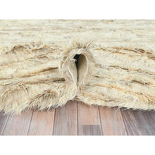 Load image into Gallery viewer, 10&#39;x10&#39; Bone Ivory, Ben Ourain Moroccan Berber Shilhah Design Natural Dyes, Organic Wool Hand Knotted, Round Oriental Rug FWR497910
