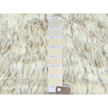 Load image into Gallery viewer, 10&#39;1&quot;x10&#39;1&quot; Bone Ivory, 100% Wool Hand Knotted, Ben Ourain Moroccan Berber Shilhah Design Natural Dyes, Round Oriental Rug FWR497916