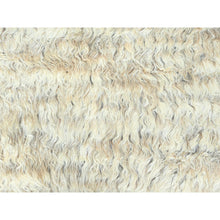 Load image into Gallery viewer, 10&#39;1&quot;x10&#39;1&quot; Bone Ivory, 100% Wool Hand Knotted, Ben Ourain Moroccan Berber Shilhah Design Natural Dyes, Round Oriental Rug FWR497916