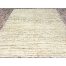Load image into Gallery viewer, 12&#39;4&quot;x18&#39;1&quot; Ivory, Natural Dyes Pure Wool, Hand Knotted Ben Ourain Moroccan Berber Shilhah Design, Oversized Oriental Rug FWR497922