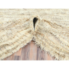 Load image into Gallery viewer, 12&#39;4&quot;x18&#39;1&quot; Ivory, Natural Dyes Pure Wool, Hand Knotted Ben Ourain Moroccan Berber Shilhah Design, Oversized Oriental Rug FWR497922