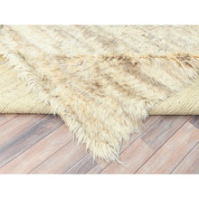 Load image into Gallery viewer, 12&#39;4&quot;x18&#39;1&quot; Ivory, Natural Dyes Pure Wool, Hand Knotted Ben Ourain Moroccan Berber Shilhah Design, Oversized Oriental Rug FWR497922