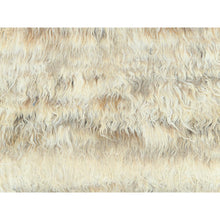Load image into Gallery viewer, 12&#39;4&quot;x18&#39;1&quot; Ivory, Natural Dyes Pure Wool, Hand Knotted Ben Ourain Moroccan Berber Shilhah Design, Oversized Oriental Rug FWR497922