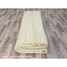 Load image into Gallery viewer, 12&#39;4&quot;x18&#39;1&quot; Ivory, Natural Dyes Pure Wool, Hand Knotted Ben Ourain Moroccan Berber Shilhah Design, Oversized Oriental Rug FWR497922