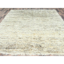 Load image into Gallery viewer, 8&#39;1&quot;x10&#39;1&quot;Pearl Ivory, Ben Ourain Moroccan Berber Shilhah Design, Natural Dyes, Soft Wool, Hand Knotted Oriental Rug FWR497928