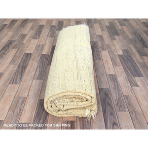 8'1"x10'1"Pearl Ivory, Ben Ourain Moroccan Berber Shilhah Design, Natural Dyes, Soft Wool, Hand Knotted Oriental Rug FWR497928