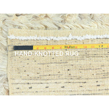 Load image into Gallery viewer, 8&#39;1&quot;x10&#39;1&quot;Pearl Ivory, Ben Ourain Moroccan Berber Shilhah Design, Natural Dyes, Soft Wool, Hand Knotted Oriental Rug FWR497928
