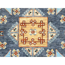 Load image into Gallery viewer, 8&#39;3&quot;x9&#39;9&quot; Cadet Gray, Armenian Inspired Caucasian Design, Soft Wool, Hand Knotted, Oriental Rug FWR4980000