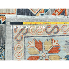 Load image into Gallery viewer, 8&#39;3&quot;x9&#39;9&quot; Cadet Gray, Armenian Inspired Caucasian Design, Soft Wool, Hand Knotted, Oriental Rug FWR4980000