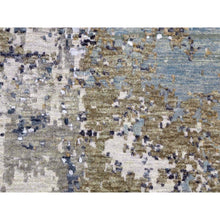 Load image into Gallery viewer, 8&#39;5&quot;x8&#39;5&quot; Gray Modern Abstract Design, Hand Knotted, Persian Knot, Natural Wool Round Oriental Rug FWR498174