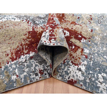 Load image into Gallery viewer, 12&#39;x15&#39;2&quot; Blue Hand Knotted, Densely Woven, Persian Knot Abstract Design All Wool, Oversized Oriental Rug FWR498216