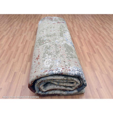 Load image into Gallery viewer, 12&#39;x15&#39;2&quot; Blue Hand Knotted, Densely Woven, Persian Knot Abstract Design All Wool, Oversized Oriental Rug FWR498216