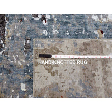 Load image into Gallery viewer, 12&#39;x15&#39;2&quot; Blue Hand Knotted, Densely Woven, Persian Knot Abstract Design All Wool, Oversized Oriental Rug FWR498216