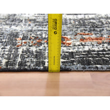 Load image into Gallery viewer, 8&#39;x10&#39;1&quot; Deep Space Gray, Dense Weave Persian Knot, Natural Wool Hand Knotted, Abstract Design, Oriental Rug FWR498408