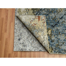 Load image into Gallery viewer, 10&#39;x14&#39;2&quot; Ash Gray, Extra Soft Wool Hand Knotted, Abstract Design, Densely Woven Persian Knot, Oriental Rug FWR498486