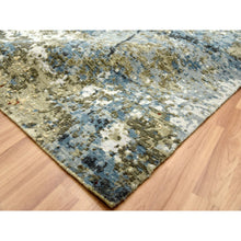 Load image into Gallery viewer, 10&#39;x14&#39;2&quot; Ash Gray, Extra Soft Wool Hand Knotted, Abstract Design, Densely Woven Persian Knot, Oriental Rug FWR498486