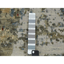 Load image into Gallery viewer, 10&#39;x14&#39;2&quot; Ash Gray, Extra Soft Wool Hand Knotted, Abstract Design, Densely Woven Persian Knot, Oriental Rug FWR498486