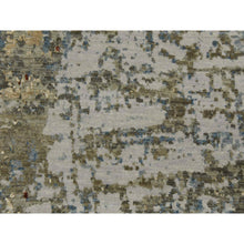Load image into Gallery viewer, 10&#39;x14&#39;2&quot; Ash Gray, Extra Soft Wool Hand Knotted, Abstract Design, Densely Woven Persian Knot, Oriental Rug FWR498486