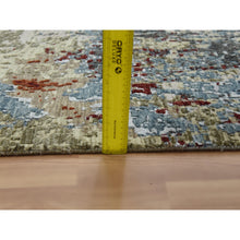 Load image into Gallery viewer, 10&#39;x14&#39;2&quot; Bone Gray, Natural Wool Hand Knotted, Abstract Design, Dense Weave Persian Knot, Oriental Rug FWR498510