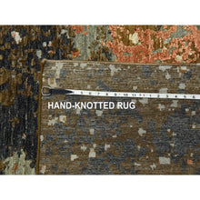 Load image into Gallery viewer, 12&#39;x15&#39; Burnt Amber, Abstract Design, Densely Woven Persian Knot, Extra Soft Wool Hand Knotted, Oversized Oriental Rug FWR498528