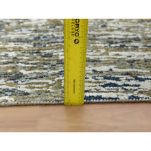 Load image into Gallery viewer, 2&#39;5&quot;x19&#39;10&quot; Battleship Gray, Dense Weave Persian Knot, Organic Wool Hand Knotted, Abstract Design, Xl Runner Oriental Rug FWR498582