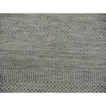 Load image into Gallery viewer, 9&#39;1&quot;x12&#39;2&quot; Koala Gray, Denser Weave, Borderless Hand Knotted Grass Design, 100% Wool, Tone on Tone, Oriental Rug FWR498600