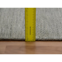 Load image into Gallery viewer, 9&#39;1&quot;x12&#39;2&quot; Koala Gray, Denser Weave, Borderless Hand Knotted Grass Design, 100% Wool, Tone on Tone, Oriental Rug FWR498600