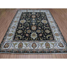 Load image into Gallery viewer, 8&#39;x10&#39;1&quot; Clare Black, Hand Knotted Vegetable Dyes, Agra Organic Wool, Ziegler Design, Oriental Rug FWR498672
