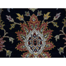 Load image into Gallery viewer, 8&#39;x10&#39;1&quot; Clare Black, Hand Knotted Vegetable Dyes, Agra Organic Wool and Scroll and Large Leaf Design, Oriental Rug FWR498672