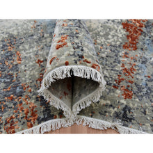 Load image into Gallery viewer, 9&#39;x11&#39;9&quot; Accessible Beige With Heron Black, Densely Woven, Hand Knotted 100% Wool, Abstract Design Oriental Rug FWR498696