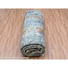 Load image into Gallery viewer, 9&#39;x11&#39;9&quot; Accessible Beige With Heron Black, Densely Woven, Hand Knotted 100% Wool, Abstract Design Oriental Rug FWR498696