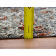 Load image into Gallery viewer, 9&#39;x11&#39;9&quot; Accessible Beige With Heron Black, Densely Woven, Hand Knotted 100% Wool, Abstract Design Oriental Rug FWR498696
