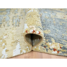 Load image into Gallery viewer, 8&#39;x10&#39;3&quot; Laurel Green, Persian Knot, Abstract With Galaxy Design, 100% Wool, Hand Knotted, Densely Woven, Oriental Rug FWR498786