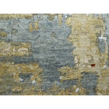 Load image into Gallery viewer, 8&#39;x10&#39;3&quot; Laurel Green, Persian Knot, Abstract With Galaxy Design, 100% Wool, Hand Knotted, Densely Woven, Oriental Rug FWR498786