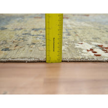 Load image into Gallery viewer, 8&#39;x10&#39;3&quot; Laurel Green, Persian Knot, Abstract With Galaxy Design, 100% Wool, Hand Knotted, Densely Woven, Oriental Rug FWR498786