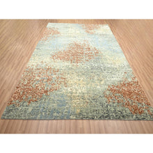 Load image into Gallery viewer, 8&#39;x10&#39;6&quot; Rust Red With Gray, Persian Knot, Abstract With Galaxy Design, Pure Wool, Hand Knotted, Densely Woven, Oriental Rug FWR498816