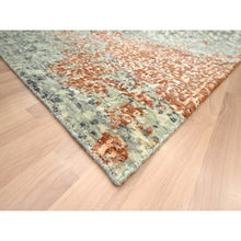 Load image into Gallery viewer, 8&#39;x10&#39;6&quot; Rust Red With Gray, Persian Knot, Abstract With Galaxy Design, Pure Wool, Hand Knotted, Densely Woven, Oriental Rug FWR498816