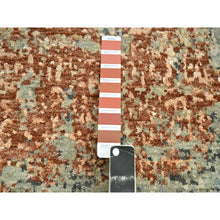 Load image into Gallery viewer, 8&#39;x10&#39;6&quot; Rust Red With Gray, Persian Knot, Abstract With Galaxy Design, Pure Wool, Hand Knotted, Densely Woven, Oriental Rug FWR498816